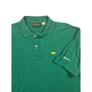 Masters Collection Polo Shirt Mens Large Green Excellent Short Sleeve Cotton L